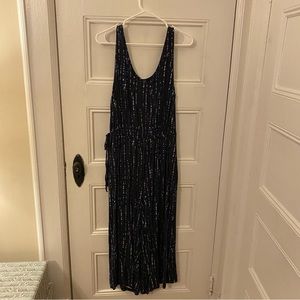 NWT Tahari Blue Tie Dye Jumpsuit size L